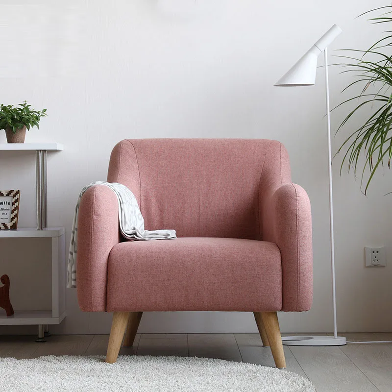 Современный розовый стул из твердой древесины гостиничный диван кресла для кафе