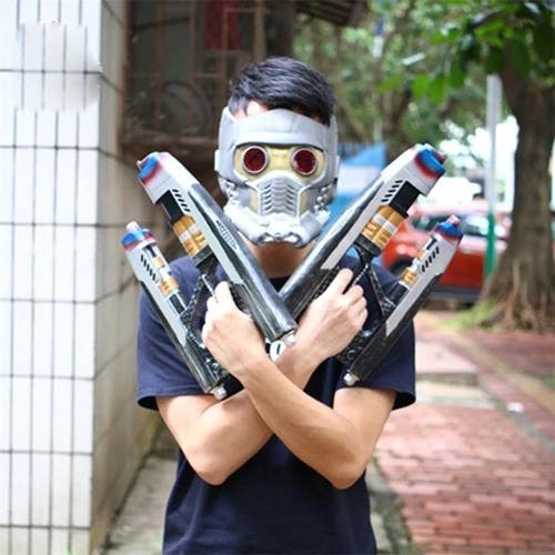 Star-Lord Guns Фильм Мстители Косплей Маска Таноса Капитан Америка щит Железный человек перчатки руки маска супергероя оружие вечерние реквизит - Цвет: Star-Lord Guns