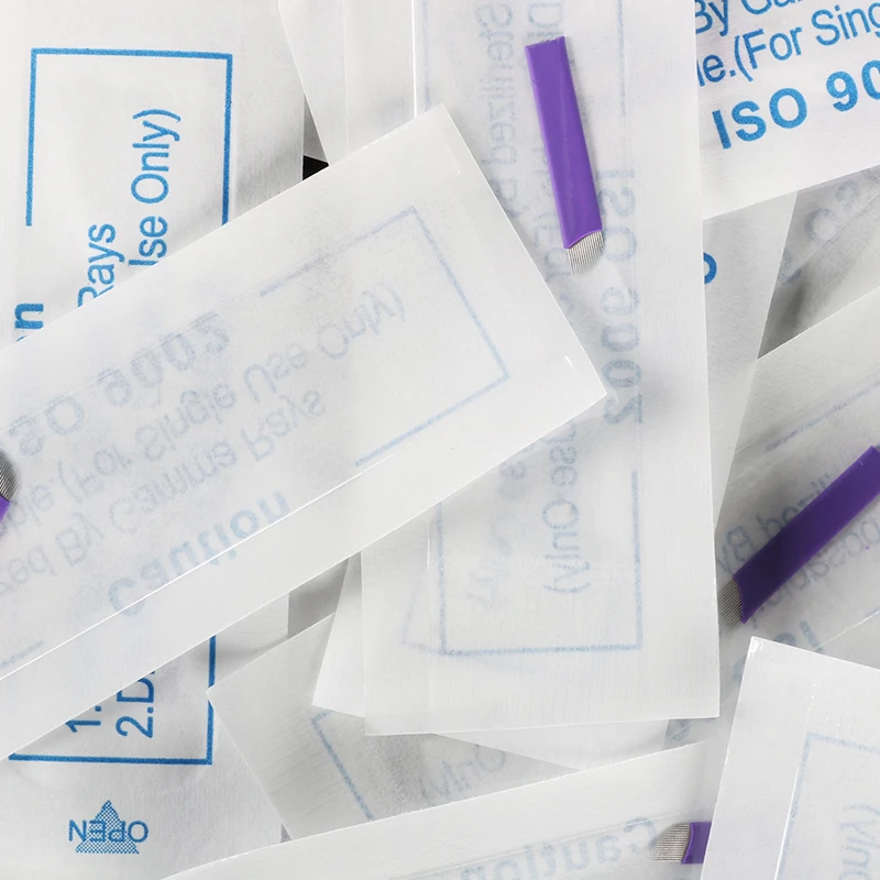 

Microblading Eyebrow Needle 12 14 16 18 F Pins Flex Manual Disposable Blade Surgical Steel Extremely Thin 0.18/0.2mm Lip Cutter