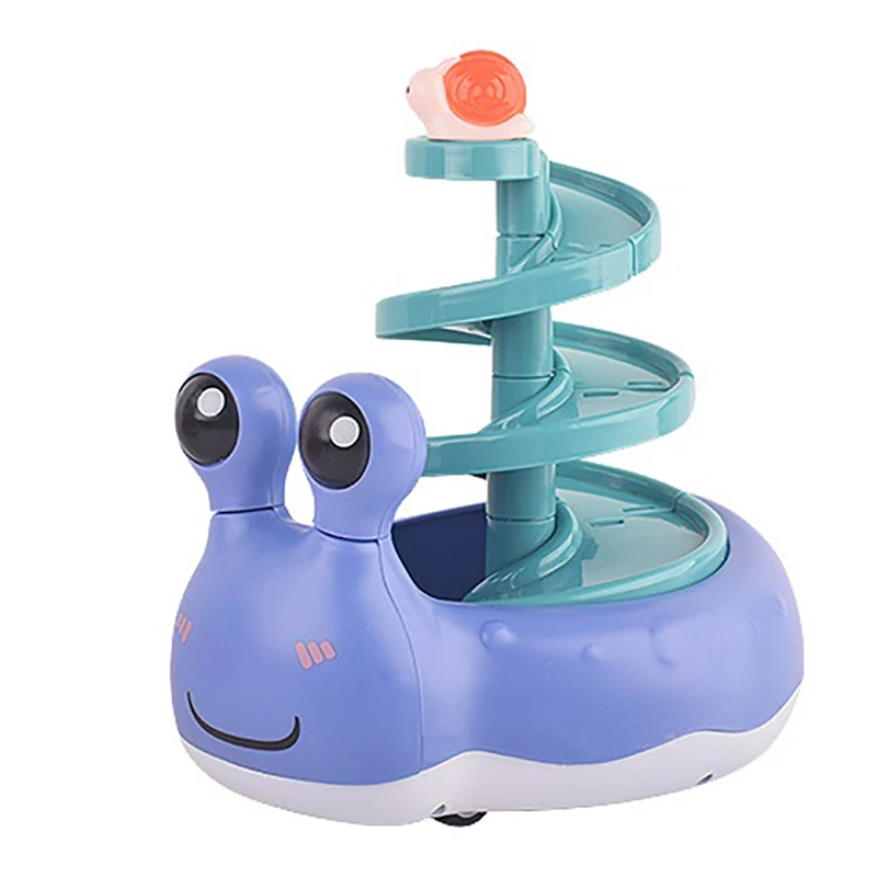 

Creative Children Cute Snail Shape Glider Rail Car Rotating Inertial Car Slide Toy with Track Toy Kids Gift Set