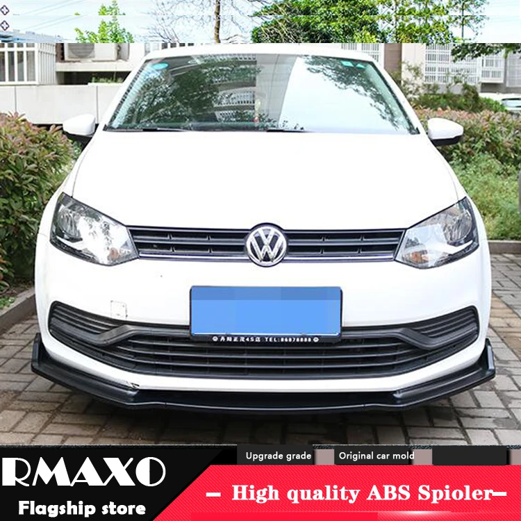 Защитный диффузор для заднего бампера VW POLO из АБС пластика 2014 2017 комплект кузова