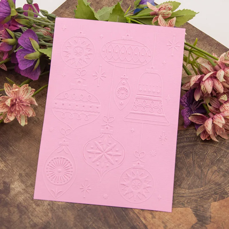 Рождественский мяч текстурированные пластиковые папки для тиснения создания