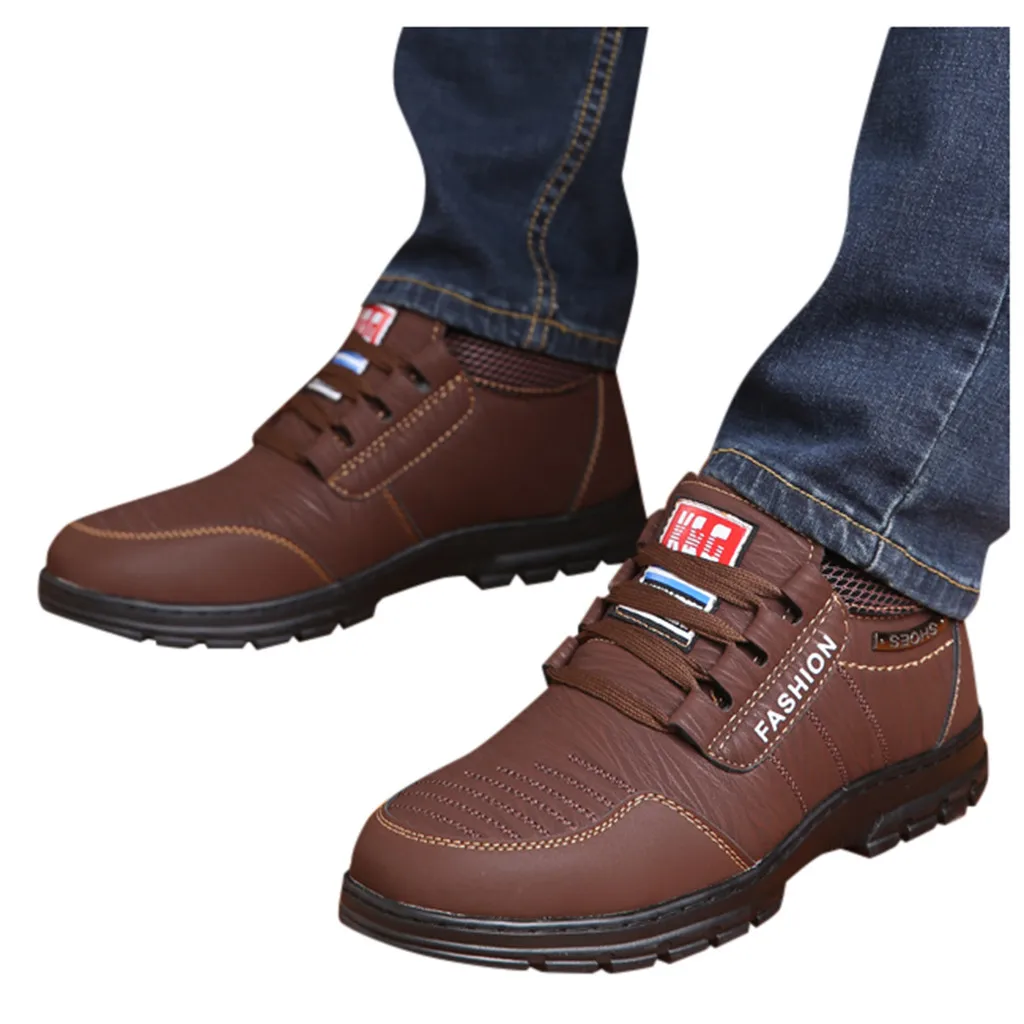 Мужская повседневная обувь; модная зимняя обувь; zapatillas hombre; теплая зимняя обувь из хлопка; обувь с мягкими вставками для папы; нескользящая обувь на высоком каблуке со шнуровкой