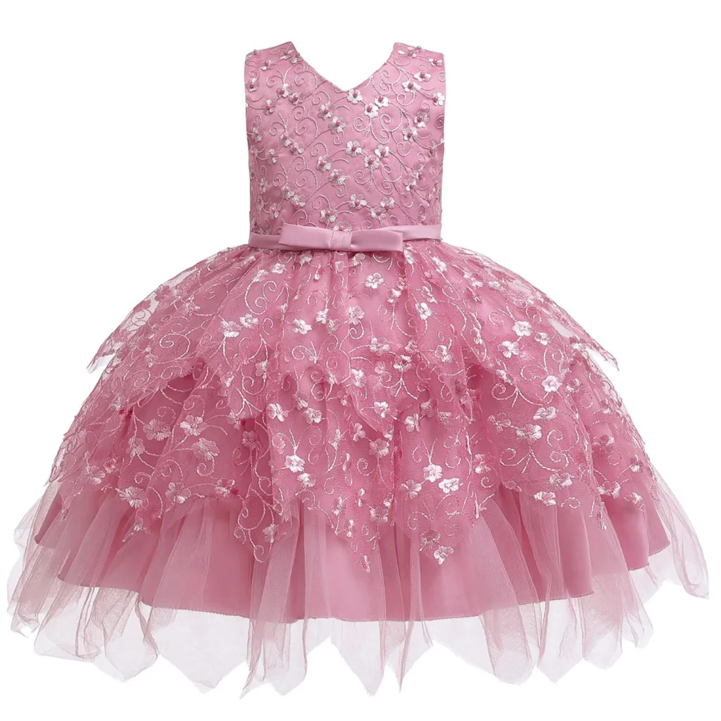 

Kids Baby Dress Toddler Baby Kids Girls Ruffles Dresses Tulle Flowers Party Dress Princess Dresses For Girl Clothes