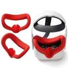 Красная, синяя, черная маска, аксессуары, подходит для Oculus вопросы 2, силиконовая маска для защиты от пота и пыли, запасная маска для очков виртуальной реальности