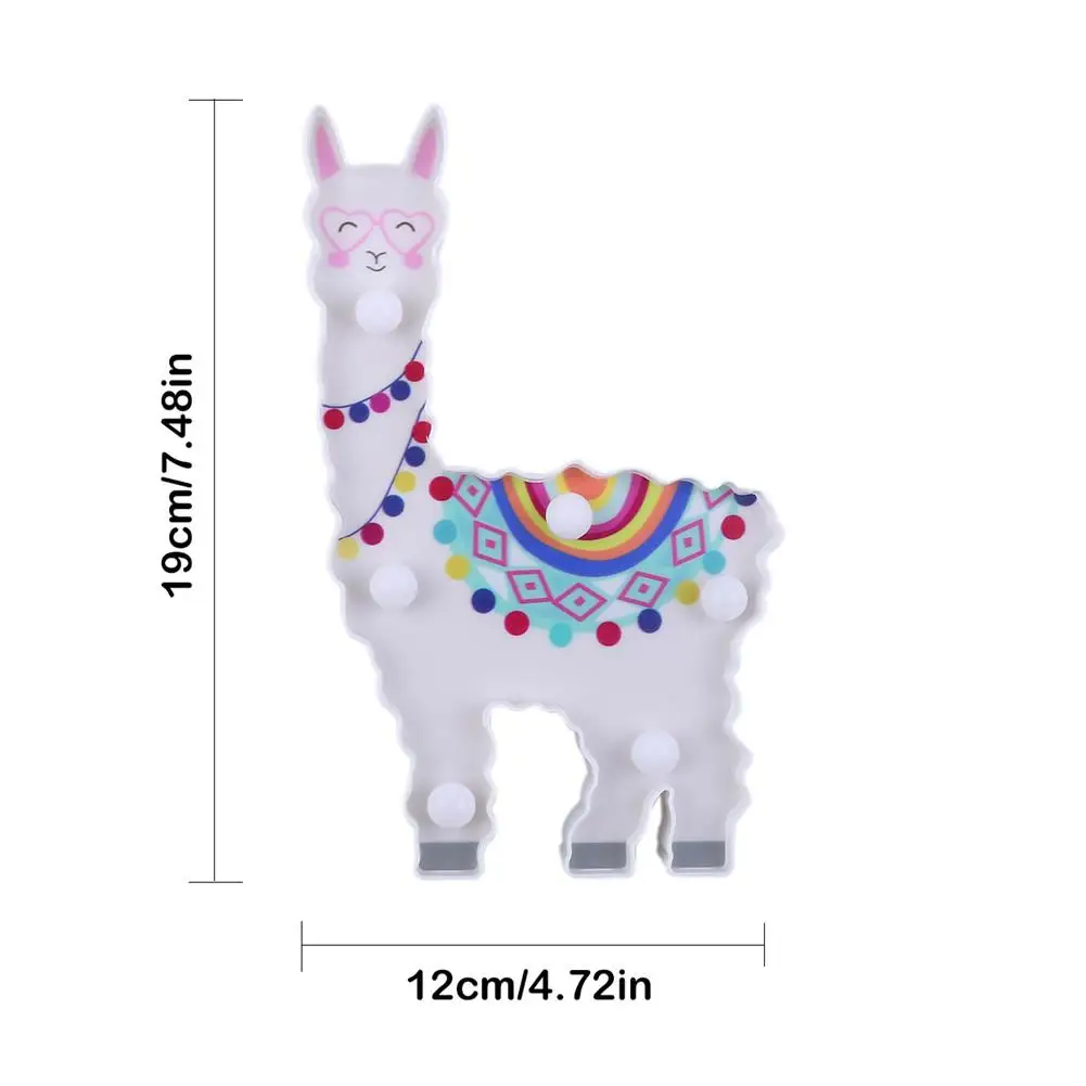 Креативный светодиодный ночник альпака вечерние 3D Настольный светильник