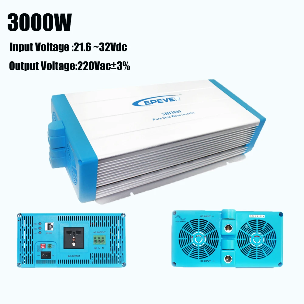 

EPever Pure Sine Wave Inverter 3000w 24V 48V Input 220V 230V Output Voltage SHI-3000W Off Grid 3000 Watt Pure Sine Wave Inverter