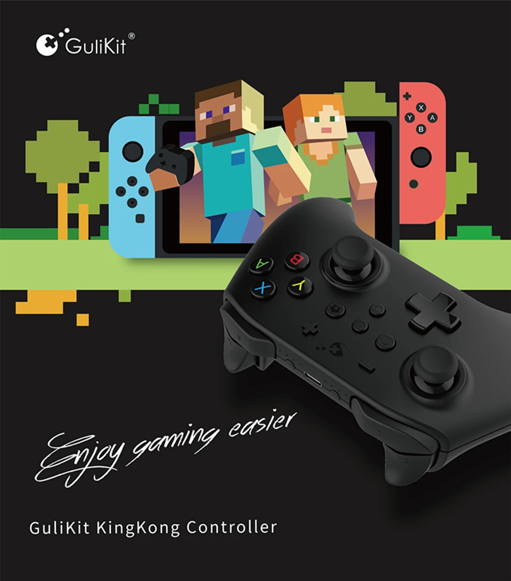 

GuliKit NS08 Wireless Bluetooth Gamepad or Kingkong Controller Joystick with NFC for Nintend NS Switch Console/PC/Android Phones