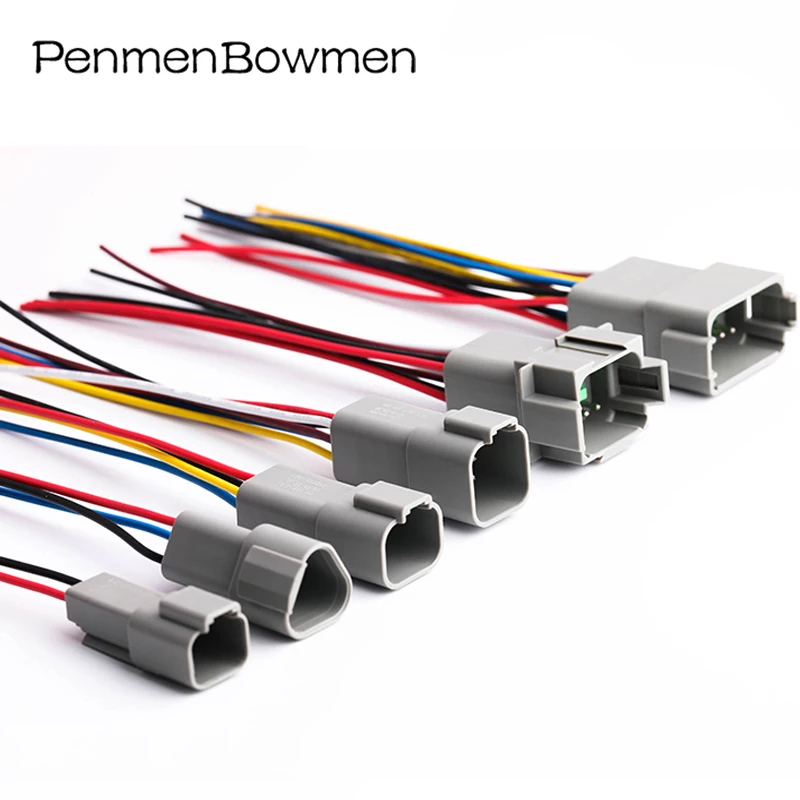 

2-12 Pin Way Deutsch DT Auto Waterproof Connector Wire Harness Automotive Sealed Electric Male Female Plug DT06-2S DT04-2P
