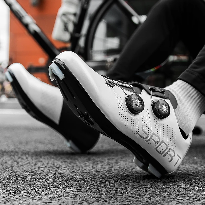 

Men Cycling Shoe Breathable Triathlon Mountain Bike Shoes Man Sport Road Racing Sneaker Spin Buckle
