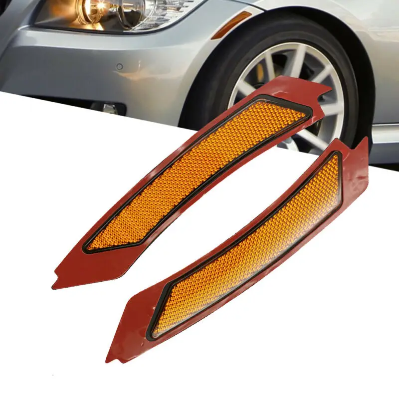 Янтарный отражатель переднего бампера боковые габаритные огни для BMW E90 E91 4D LCI 2009