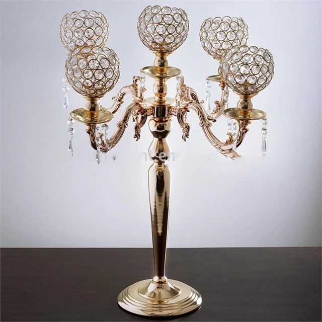 Gold Wedding Candelabra Chandelier Centerpieces Yudao1706