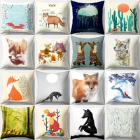 cartoon one side print cushion cover polyester decorative for sofa seat soft throw pillow case cover 45x45cm