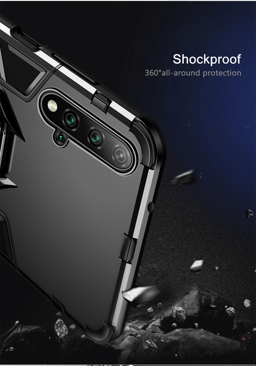 Чехол для huawei Nova 5 T 5 T, защитный чехол из поликарбоната, чехол для телефона с кольцом на палец, чехол для телефона huawei Honor 20 Honor20 Pro Nova5T