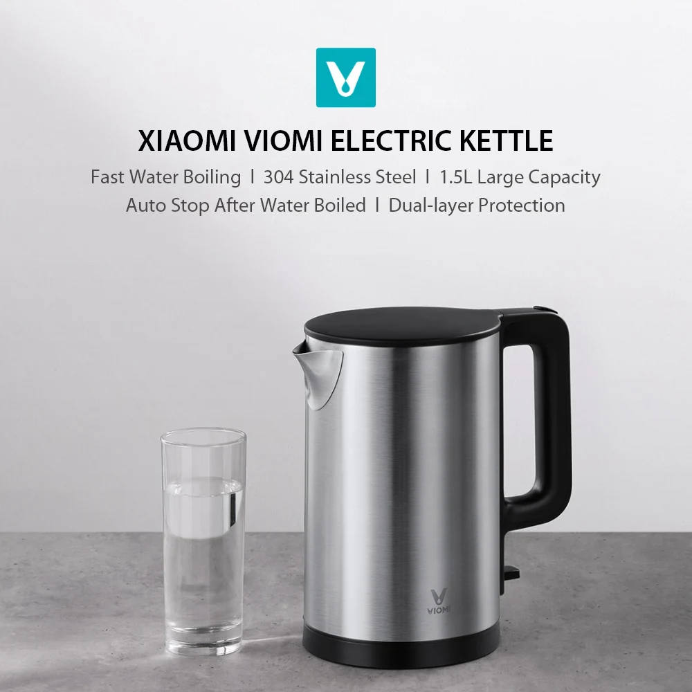 Xiaomi Viomi электрический чайник нагревательный горшок чайник быстрое кипячение 304 нержавеющая сталь л большая емкость кВт