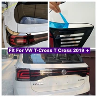 trunk tail lights eyelid eyebrow tailgate door decoration strip bezel cover trim for vw t cross t cross 2019 2022 accessories