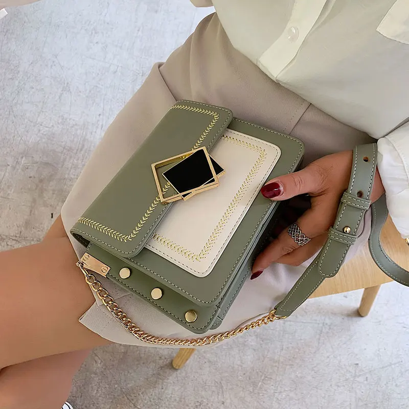 Женские сумки через плечо с цепочкой из искусственной кожи 2019 маленькая сумка