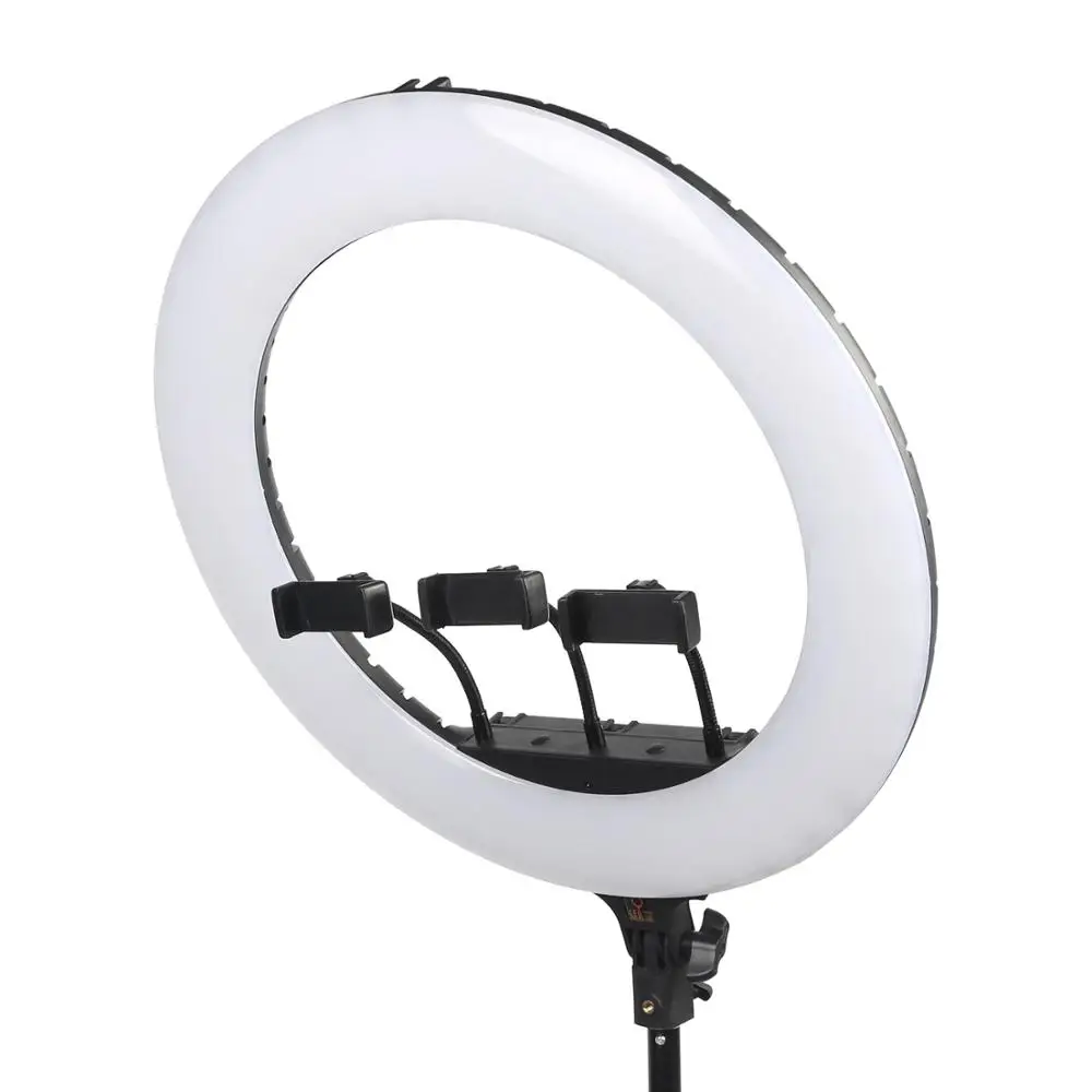 

Photo Studio 18inch LED Ring Light Voice Control with Tripod Stand Photographic Lighting Lamp 3000-7000K Video Light for Youtube