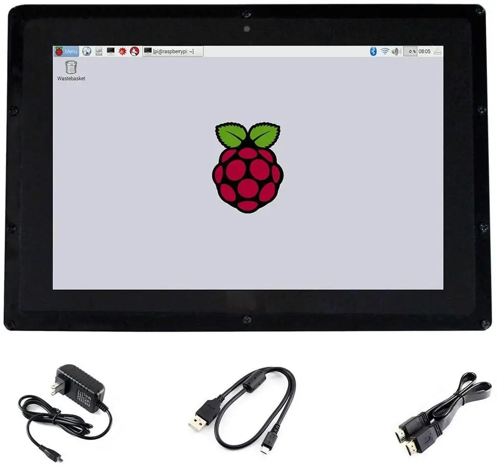 Billig 10,1 Zoll Kapazitiven Touchscreen HDMI IPS LCD Monitor Display 1280x800 Für Raspberry Pi 3 B/2 B/B +/A +