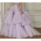 Сиреневая Лавандовая юбка, праздничная фатиновая юбка высокого качества, Женская многоярусная юбка на заказ для свадьбы в несколько рядов