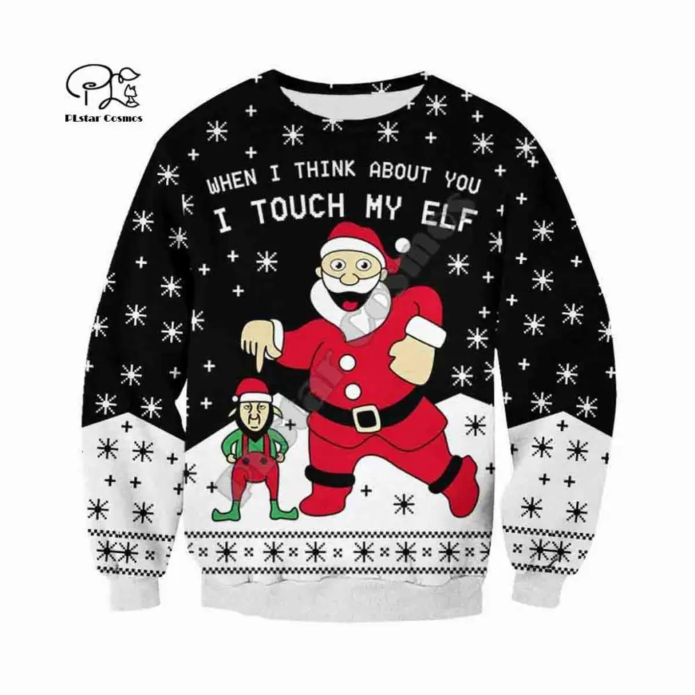 

PLstar Cosmos 3DPrint Merry Christmas Santa Claus Men/Women Unisex Harajuku Streetwear Man/Woman Funny Zip Hoodies/Sweatshirt-b5