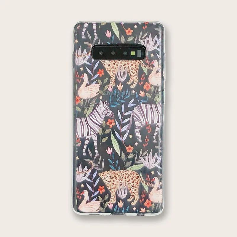 

Creative Samsung Transparent Painted Animal Phone Case for Galaxy S8 / Galaxy S9 / Galaxy S10 TPU Phone Case Accessories