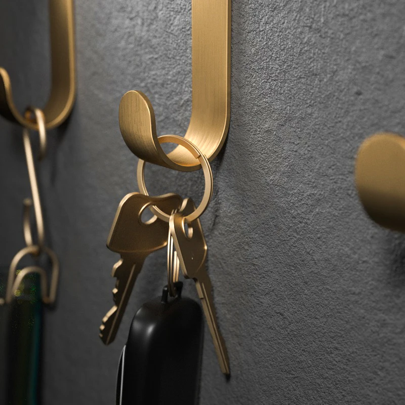 Латунный крючок Fypo Золотой для полотенца ванной одежды спальни халата настенный