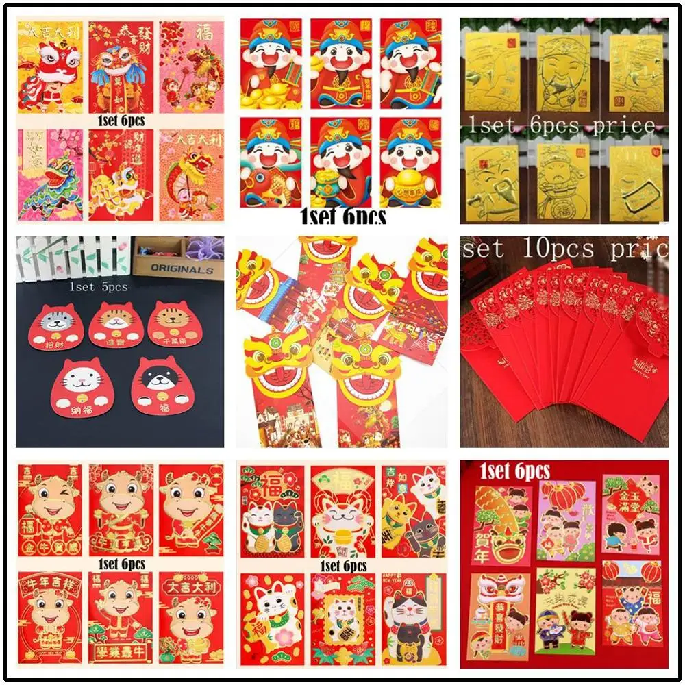 40 комплектов оригинальный красный конверт со знаками Зодиака на удачу | Дом и сад