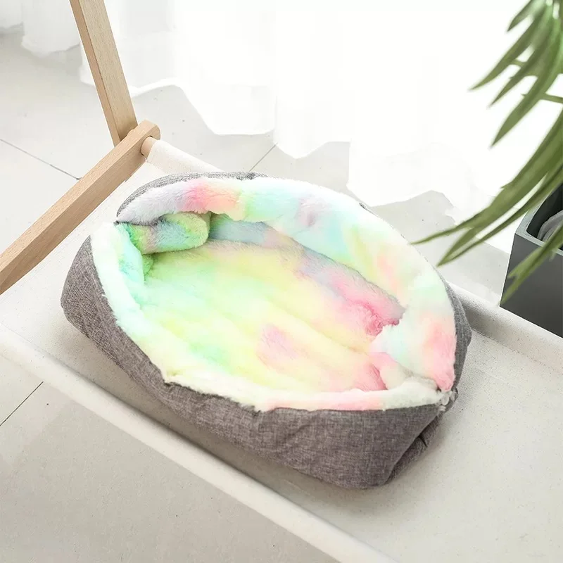 

2021 Hot Sale Super Soft Dog Cat Bed Sofa Plush Cat Mat Dog Beds For Labradors Large Dogs Bed House Pet Round Cushion