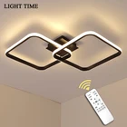 Металлический светодиодный потолочный светильник для гостиной, спальни, столовой, коридора, входа, внутреннего потолочного светильника, люстра, черный