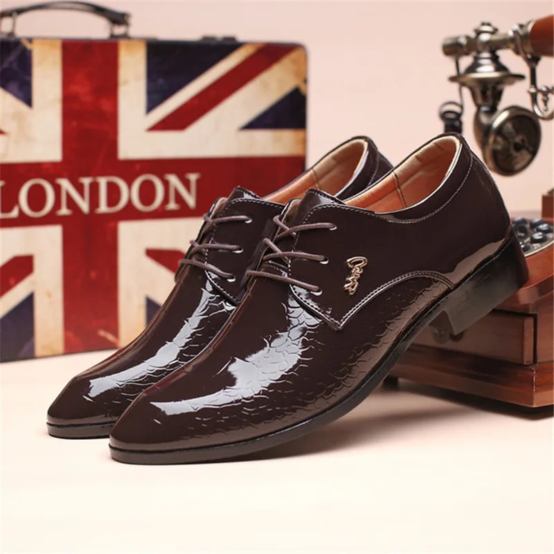 

Business Fashion Men's Dress Shoes PU Leather Shoes Men Brands Wedding Oxford Shoes Men Formal Footwear New