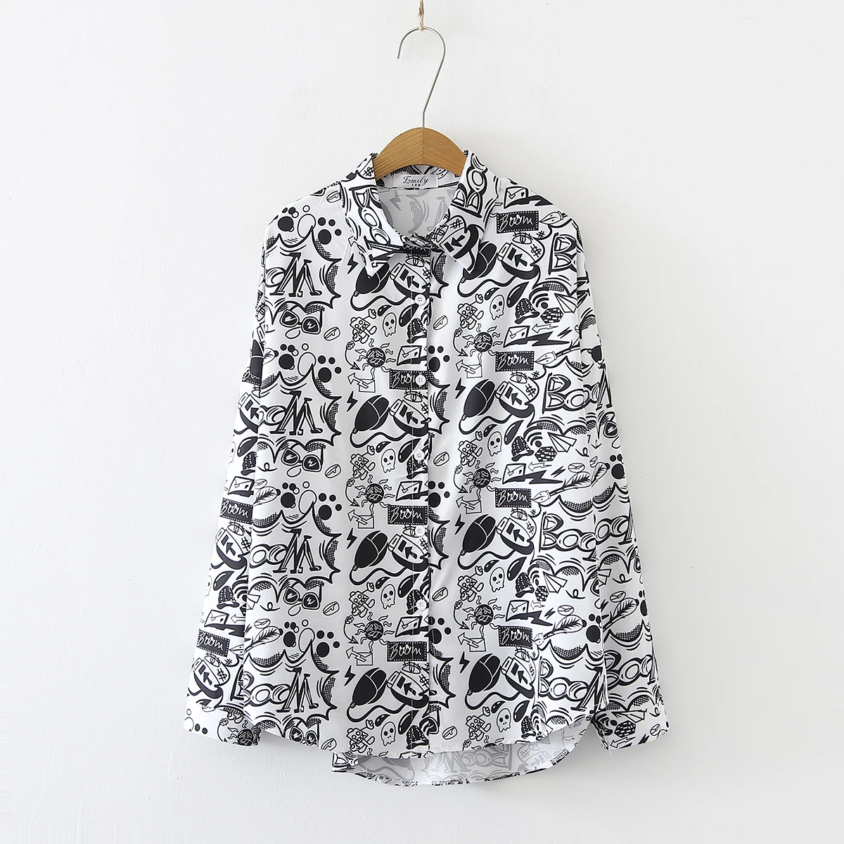 Yedinas отложной воротник уличная Женские топы и блузки футболка с граффити женские