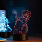 Маленький ночник Goku ниндзя моя геройская Академия 3D светодиодный скользящий светильник сенсорная оптическая пленка светильник прикроватный декоративный Настольный светильник