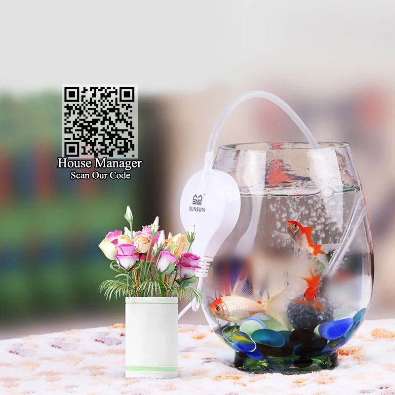 Мини воздушный насос для аквариума тихий всасывающий резервуар настольный