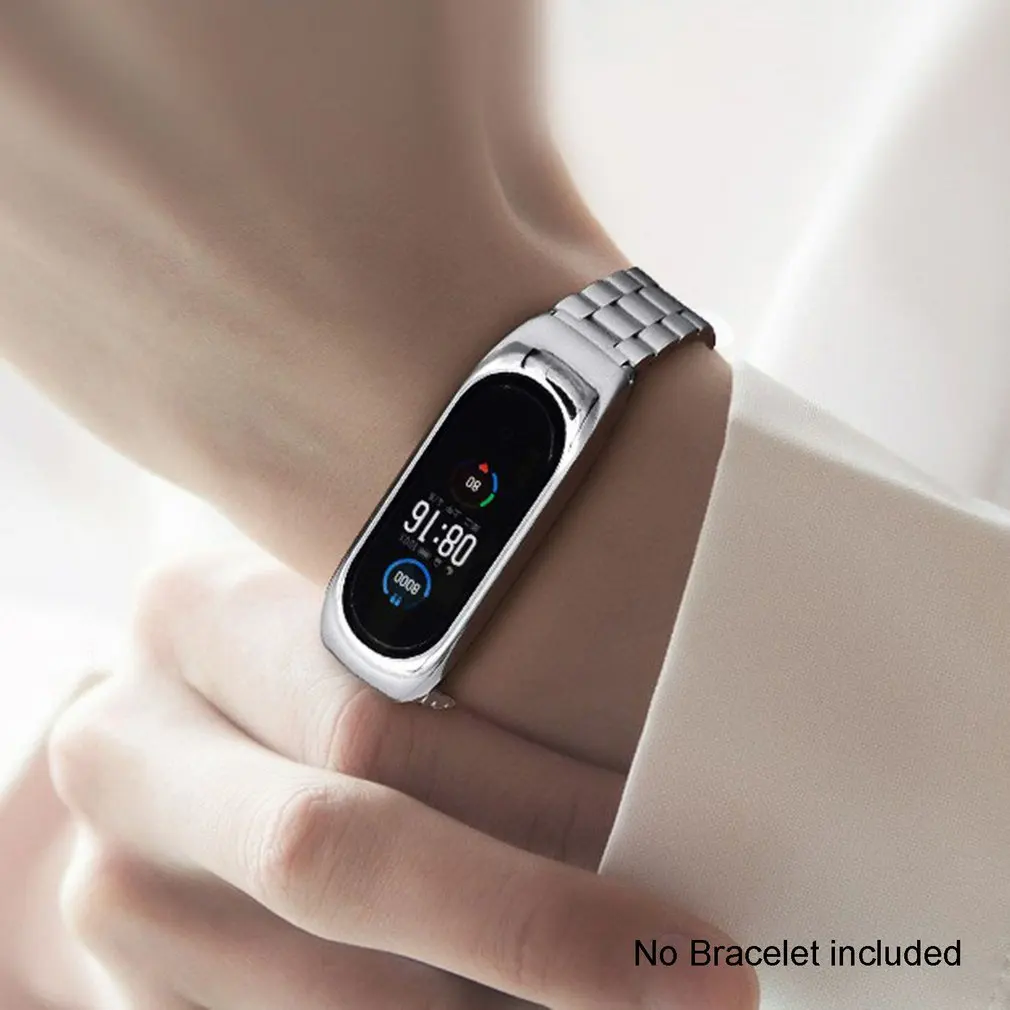 

For Xiaomi Bracelet 3/4/5/6 Watch Accessories Replacement Strap General Stainless Steel Bracelet Strap