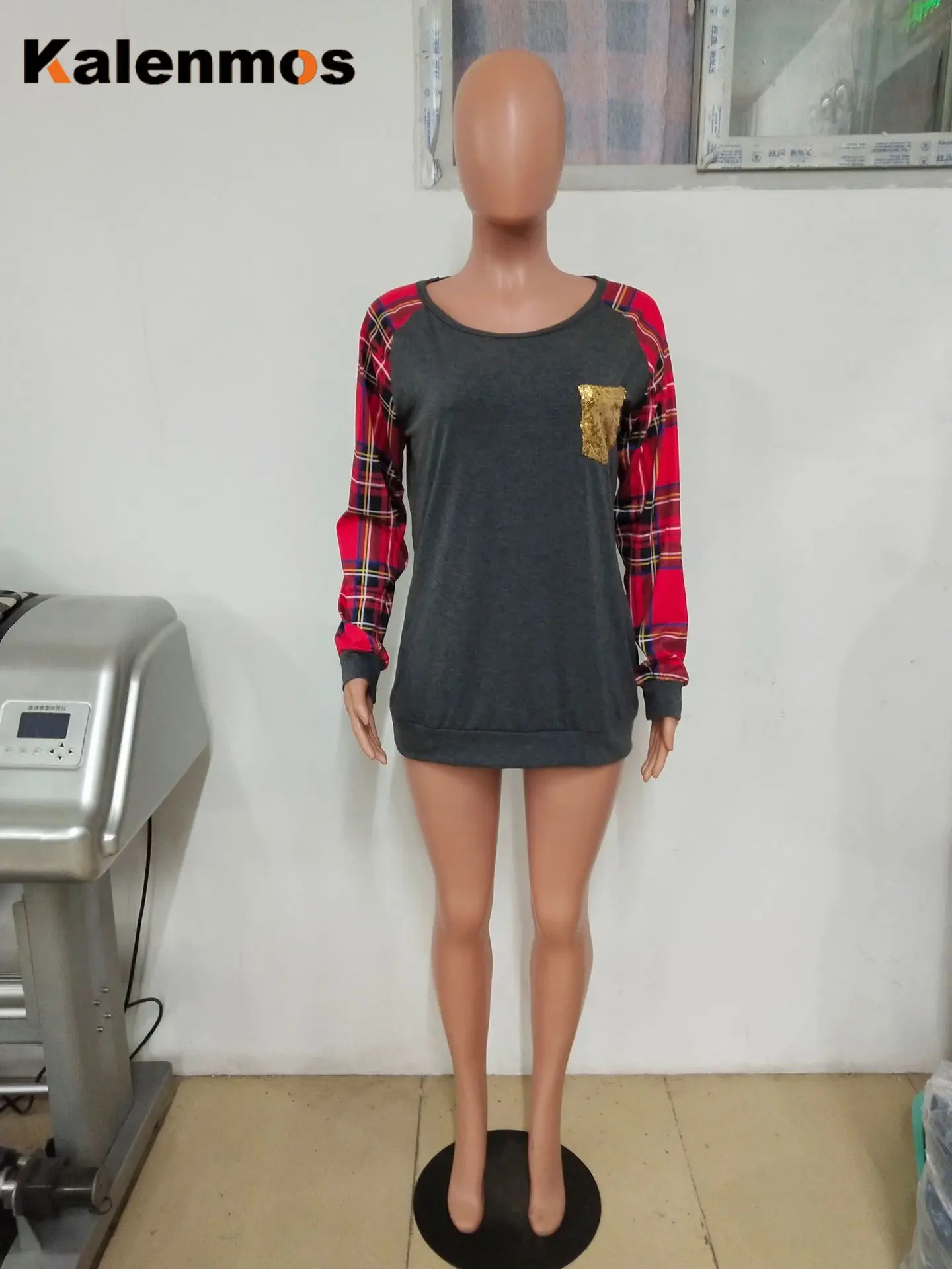 Рубашка с длинными рукавами для женщин хлопковая свободная футболка блестками и