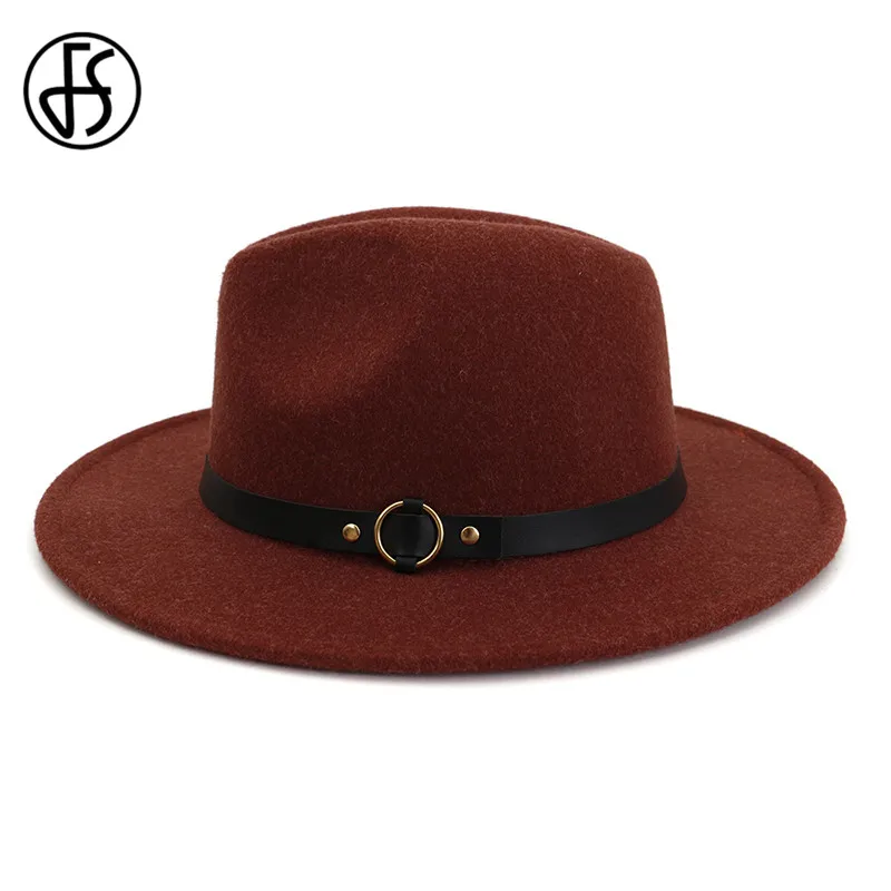 FS бежевый белый шерстяной джазовый фетровая шляпка шерстяная шляпа для Для