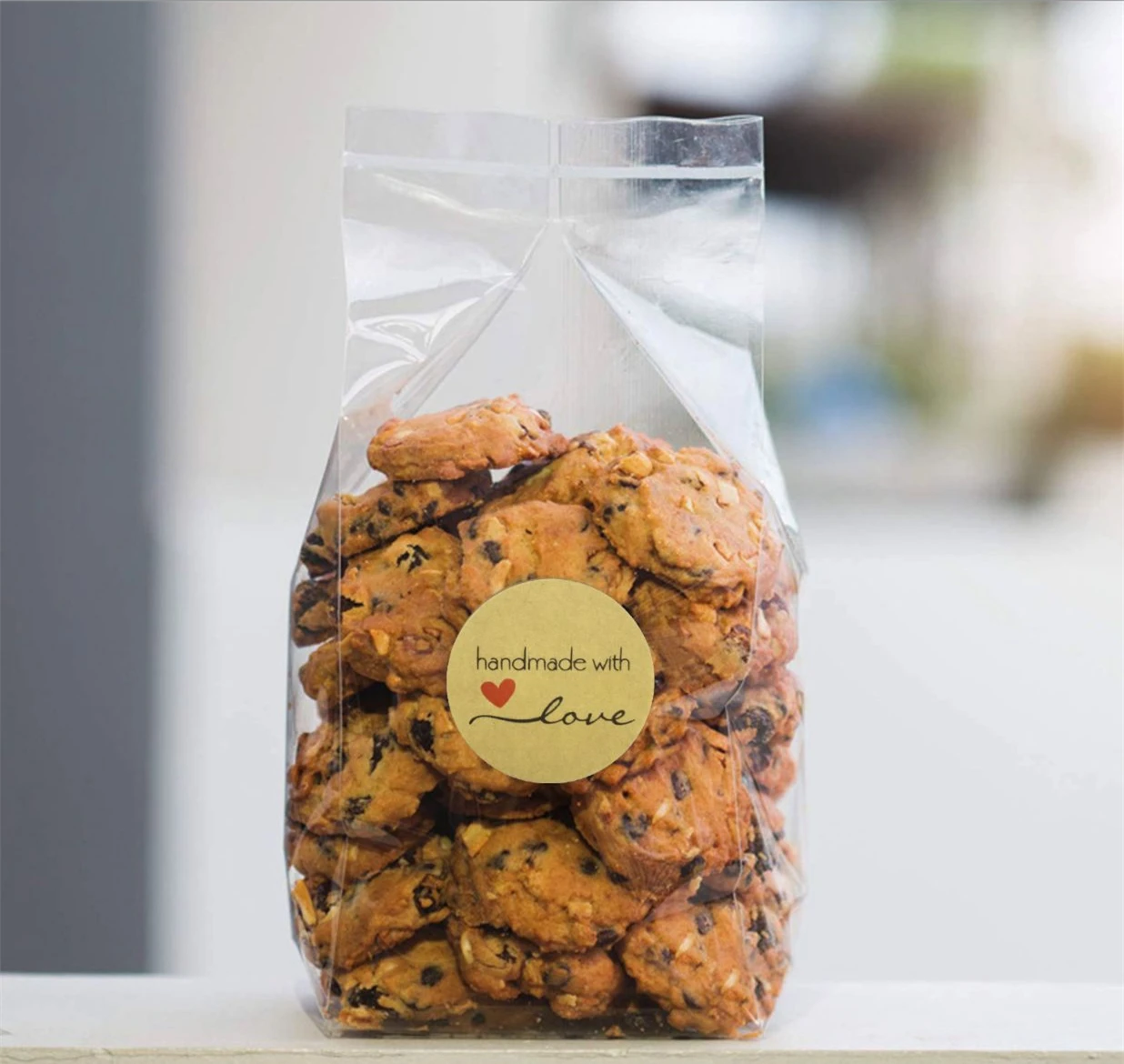 

2021 1.5 inch 500 pieces /roll, kraft paper high-quality sealing labels, baking gift cards, party, gift wrapping stickers