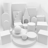 hot sale foam geometric cube white set photography props jewelry jewelry shooting posing photography decoration shooting props