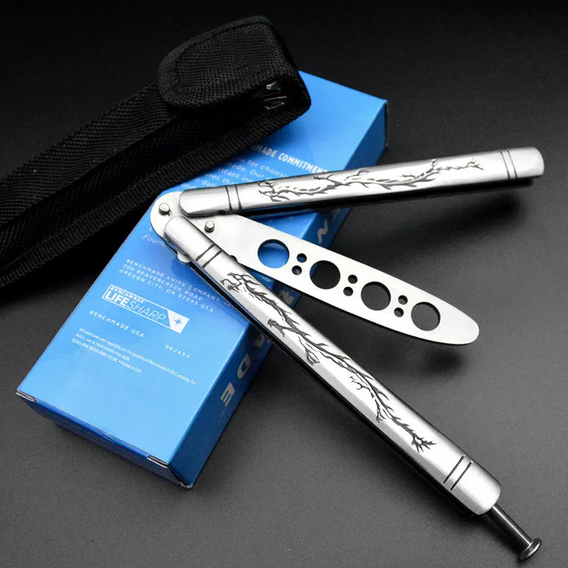 

CSGO Butterfly Knife Unstored Steel High Quality Practice Training Toy Folding Comb Game Knife Flip Deformation Outdoor Useful