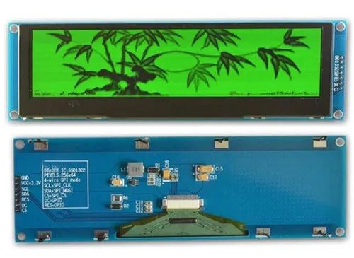 5 дюймовый 7P SPI зеленый OLED экран (плата/без платы) SSD1322 Драйвер IC 256*64 поддержка 16