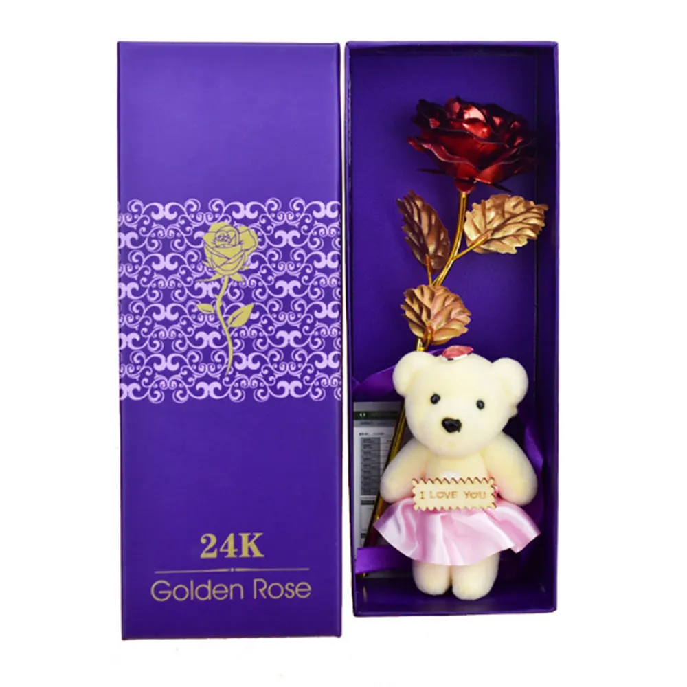 Золотая фольга имитирующий цветок медведь реквизит подарок фестиваль для дома и