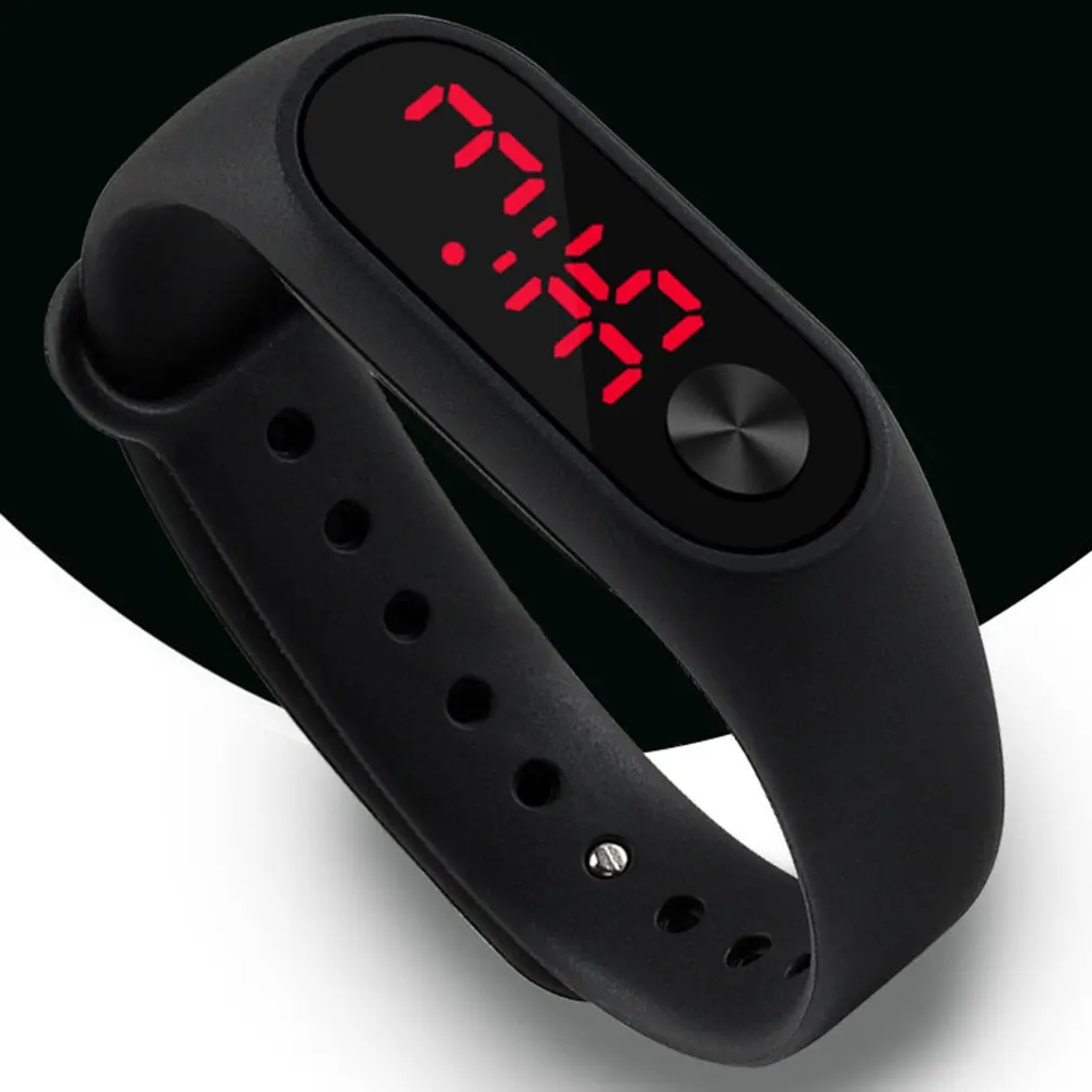 

Smart Bracelet Watches Men Women Casual Sports White LED Electronic Digital Candy Color Silicone Wrist Watch for Children Kids