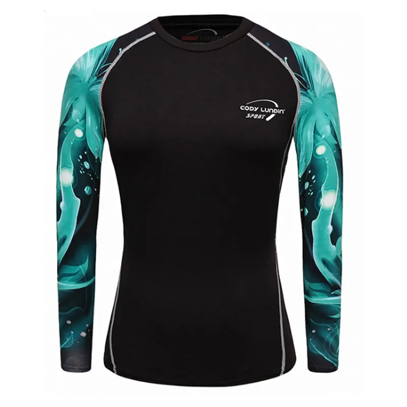 

New adult yoga clothes women's sports long-sleeved printing tights basketball training tops quick-drying running fitness clothes