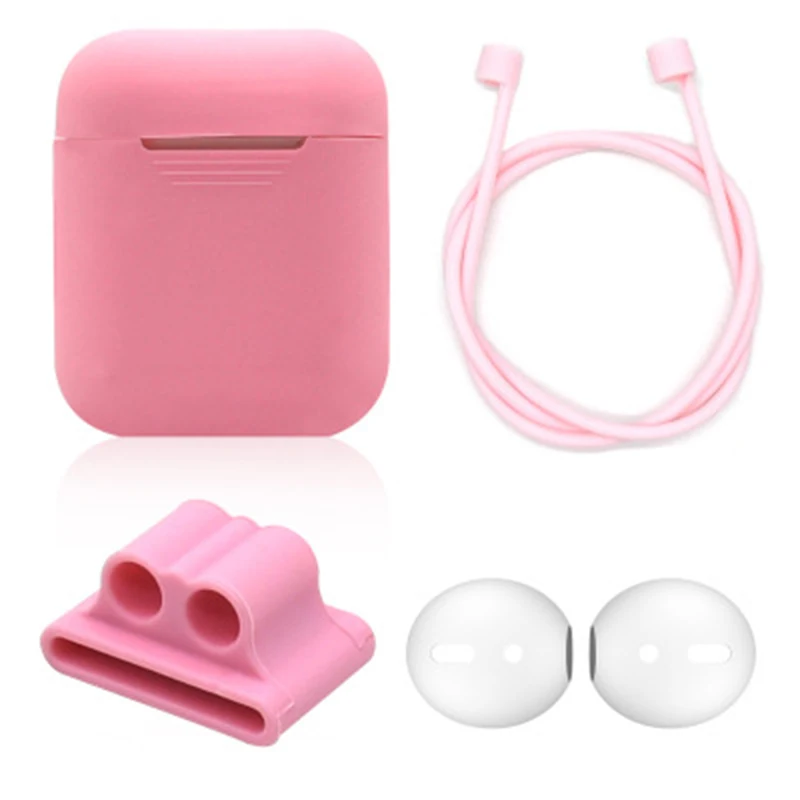 Набор из четырех предметов для airpods силиконовый чехол прозрачные аксессуары Air pods