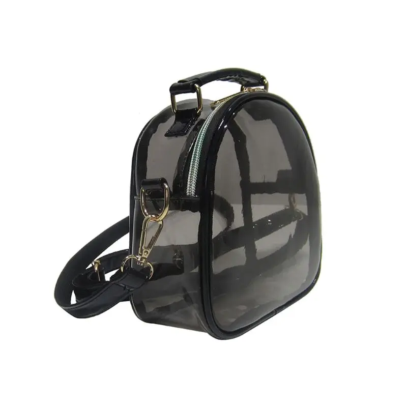 

Women Girls Crossbody Clear Purse Shoulder Handbag Jelly Candy Color Oval Shaped Mini Transparent Bags Phone Holders K5DA