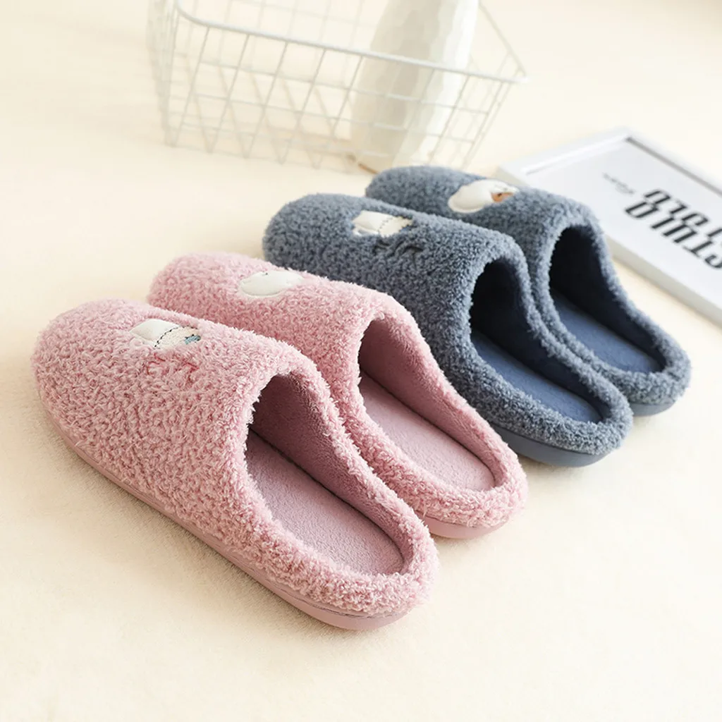 Зимние теплые домашние тапочки унисекс Нескользящие из овечьей шерсти Мужская