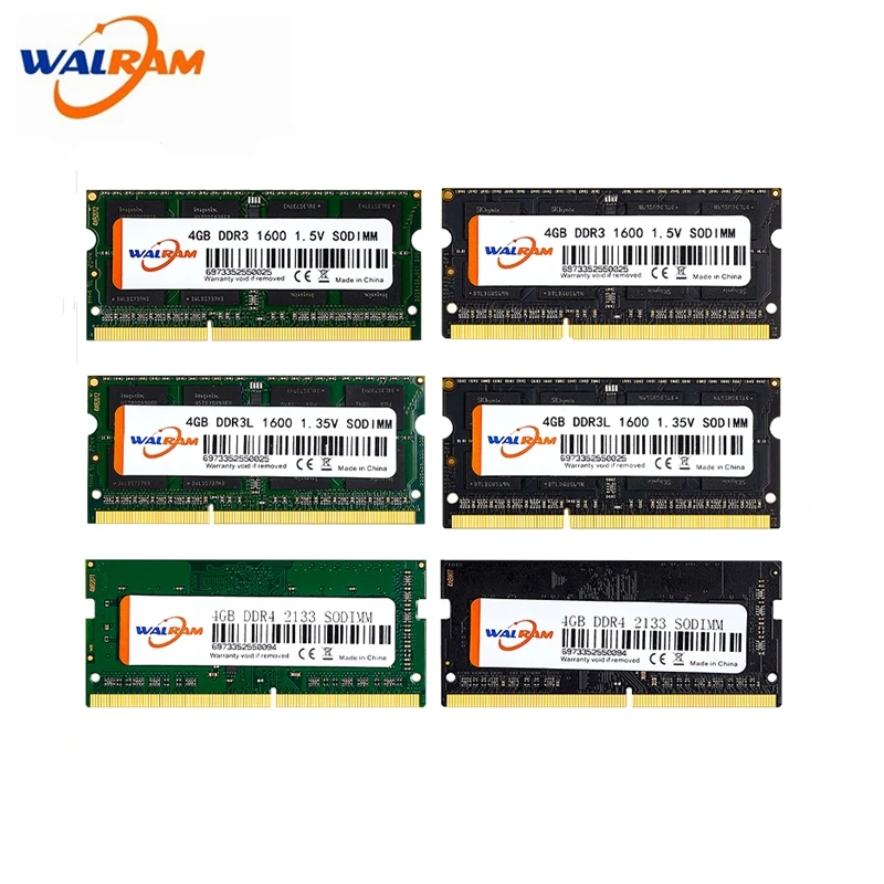 WAL оперативная память DDR3 DDR4 8 ГБ 4 16 ОЗУ для ноутбука 1333 1600 2400 2666 2133 DDR3L 204pin Sodimm 1 35 в/1 5