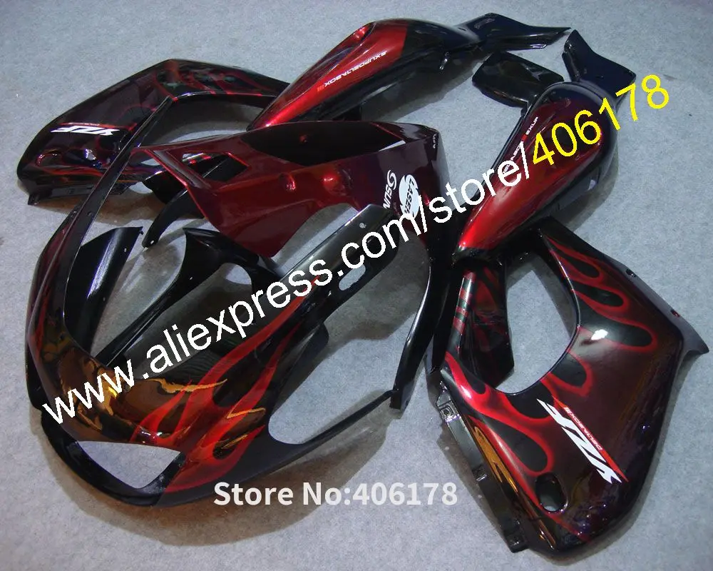 97 07 YZF1000R Комплект кузова для Yamaha запчасти Thunderace 1997 2007 Красный Пламя Спорт уличный
