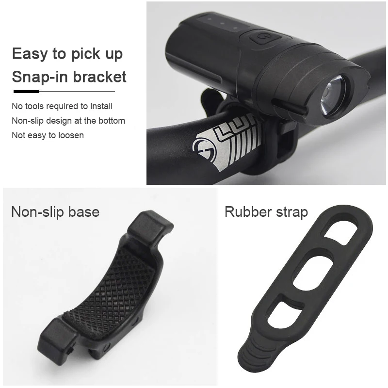 

XML L2 LED Bike Light Bicycle Front Light 1800mAh USB Rechargeable MTB Bike Flashlight IPx6 Waterproof Cycling Headlight